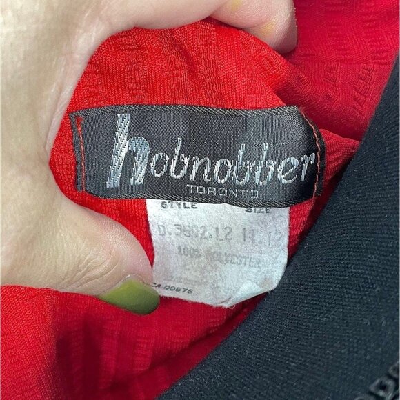 Vintage 80s blazer, cherry red, woman unlined jacket, Hobnobber Canada, 4/6 (S) - Picture 9 of 10